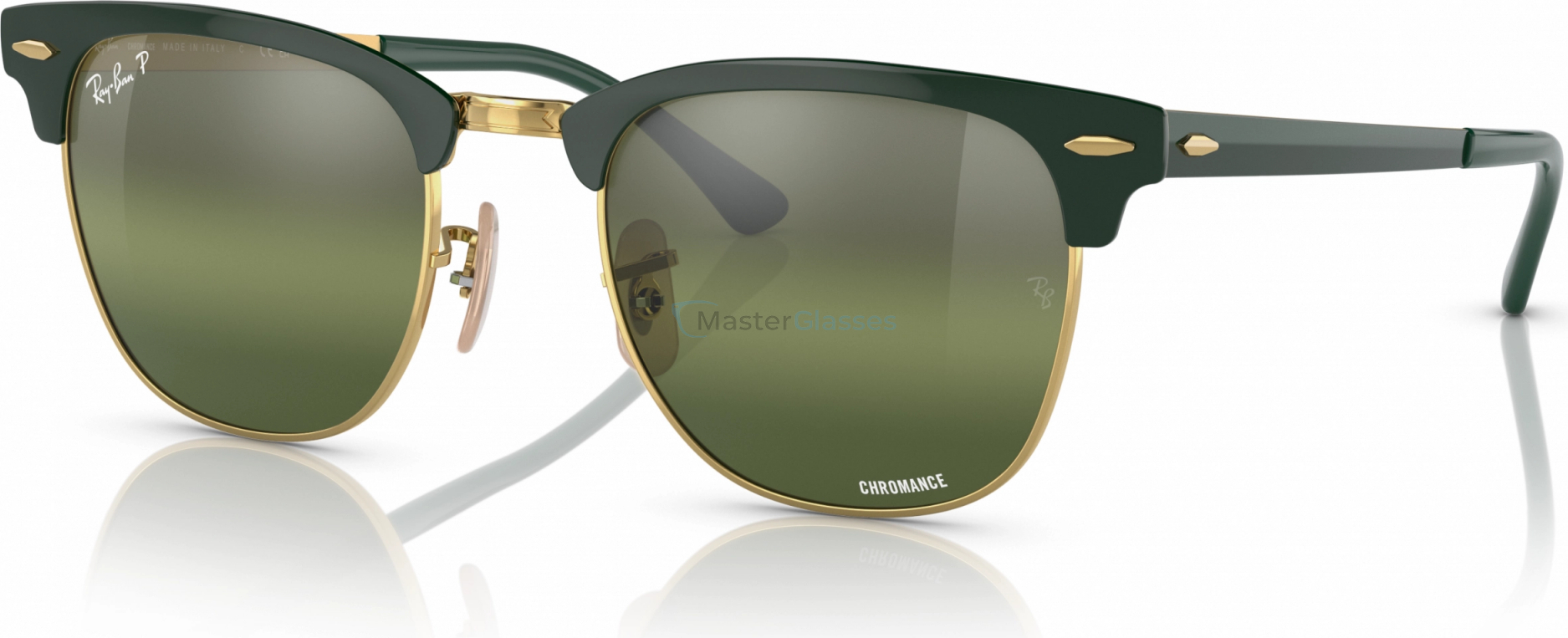   Ray-Ban Clubmaster Metal RB3716 9255G4 Green On Arista