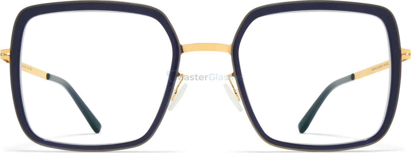  MYKITA LAYANA,  A76-GLOSSY GOLD/MILKY INDIGO, CLEAR