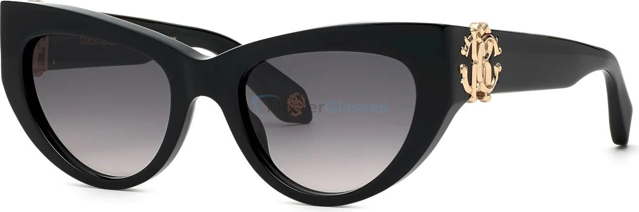   ROBERTO CAVALLI SRC017M 700,  shiny black, smoke gradient