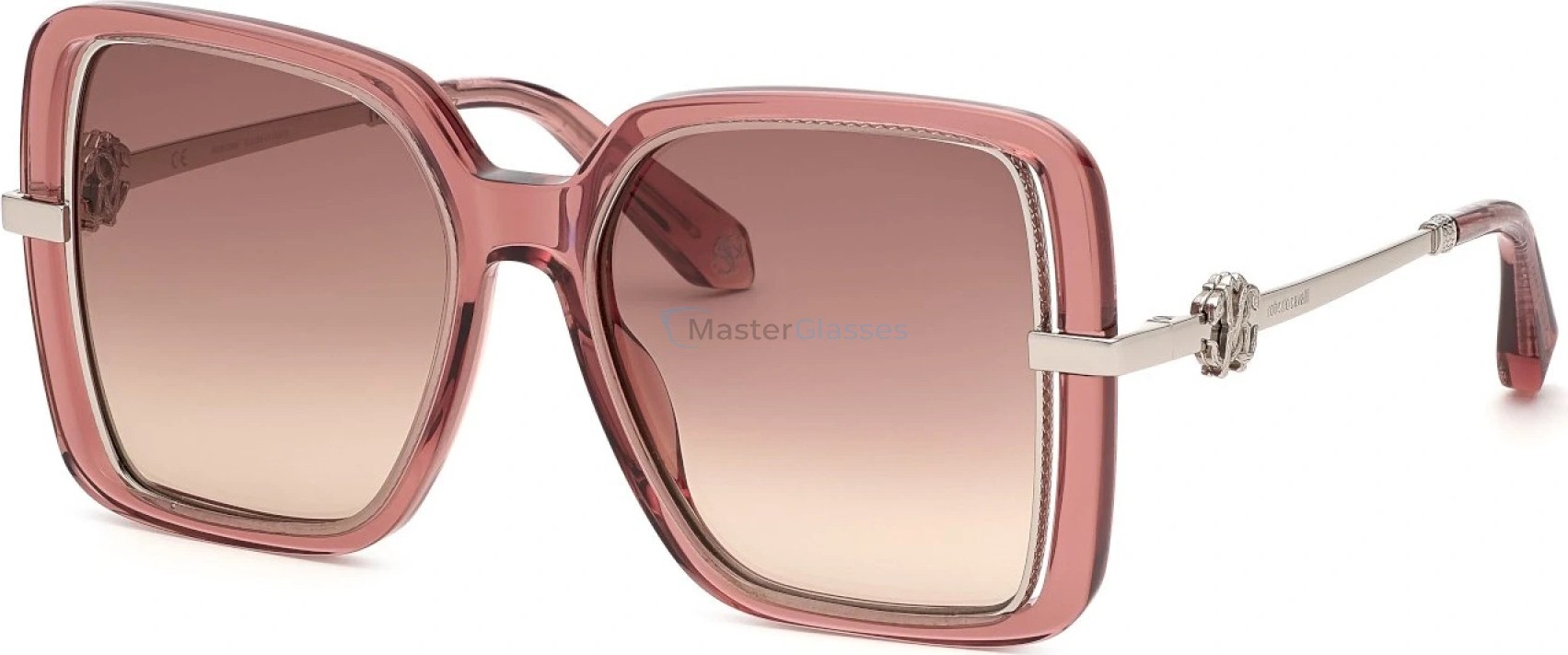   ROBERTO CAVALLI SRC007 D48,  shiny transp.pink, brown gradient brown