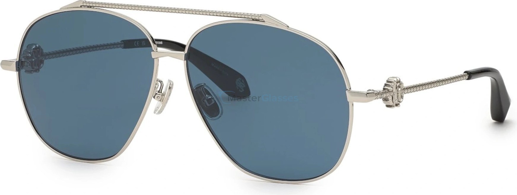   ROBERTO CAVALLI SRC008V 579,  shiny full palladium, blue