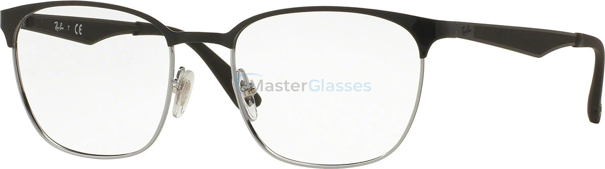  Ray-Ban RX6356 2861 Top Black On Shiny Silver