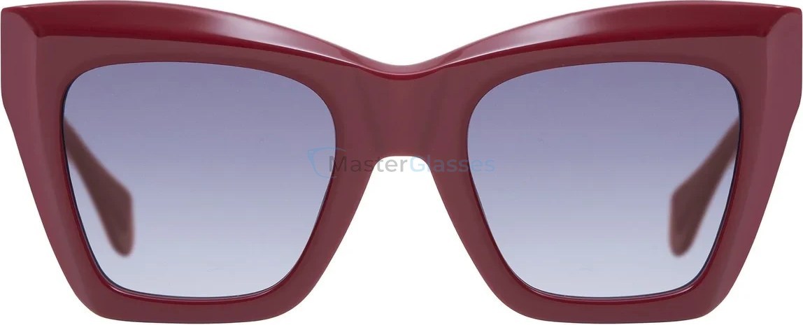   GIGI STUDIOS GIOIA 6,  BURGUNDY, GRADIENT GREY WITH ANTI-REFLECTIVE COATED LENSES