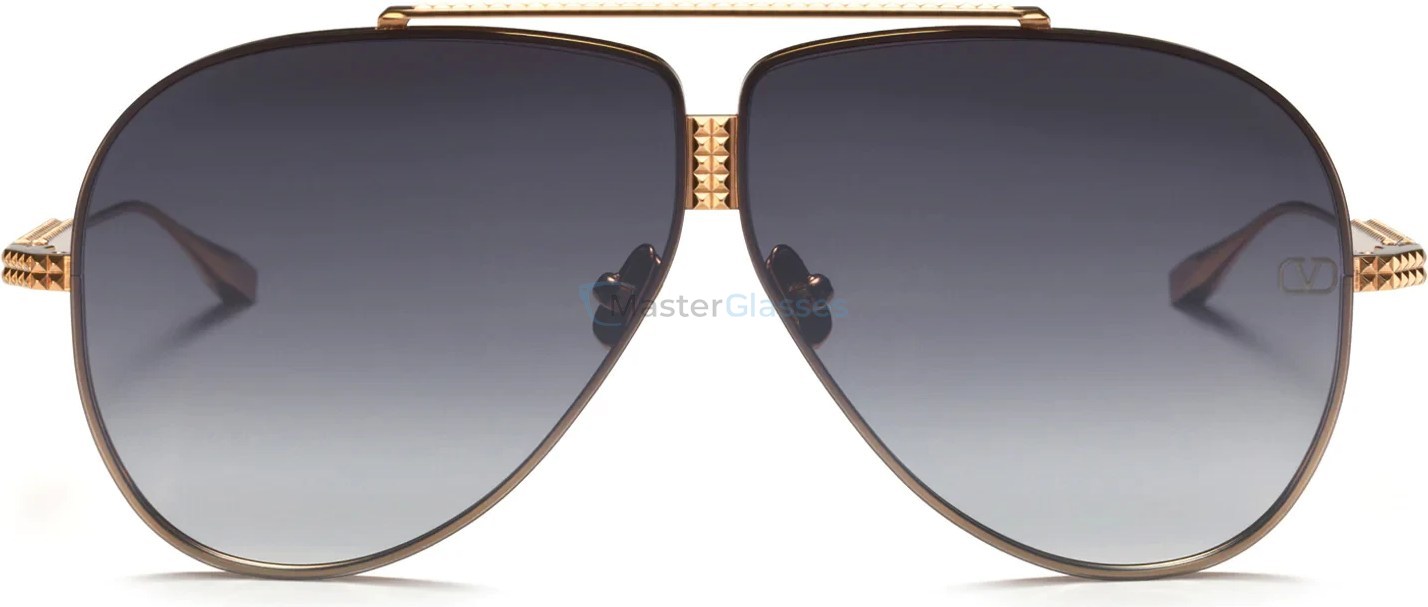   VALENTINO XVI RSE,  ROSE GOLD TITANIUM, DARK GREY LENSES - BLACK FLASH MIRROR