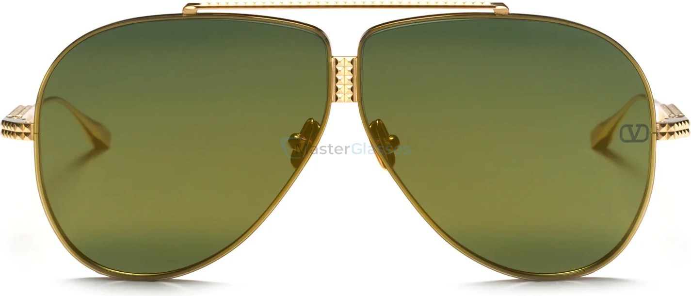   VALENTINO XVI GLD,  WHITE GOLD TITANIUM, G-15 LENSES - GOLD FLASH MIRROR