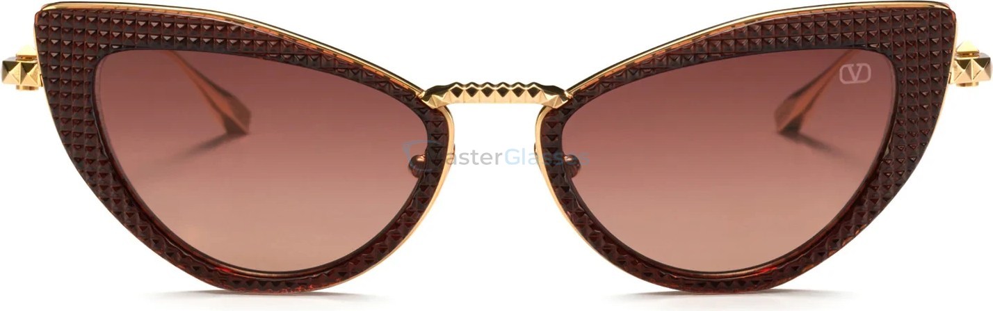   VALENTINO VIII GLD-BRN,  V-LIGHT YELLOW GOLD TITANIUM, DARK BROWN TO
LIGHT BROWN LENSES