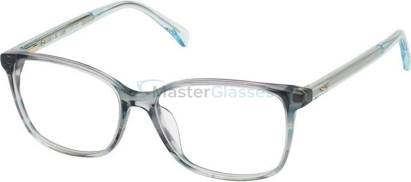  ZADIG VOLTAIRE VZV360,  SHINY STRIPPED TURQUO, CLEAR