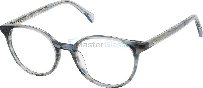  ZADIG VOLTAIRE VZV359,  STRIPPED BLUE/GREY, CLEAR