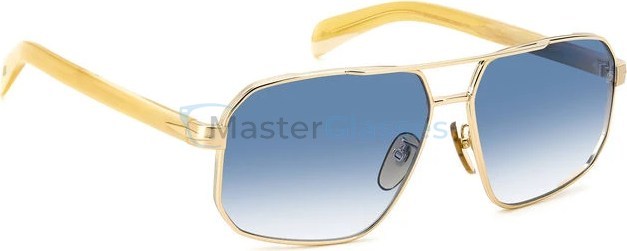   David Beckham DB 7102/S 06S Striped Beige Gold