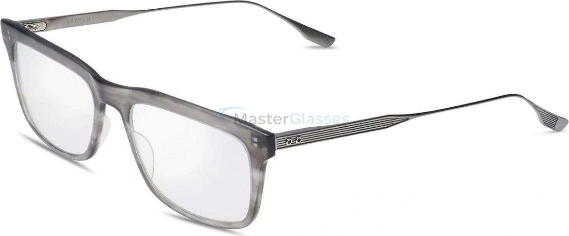 DITA STAKLO 03,  MATTE CRYSTAL GREY SWIRL - ANTIQUE SILVER, CLEAR