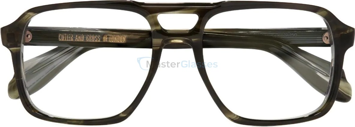  CUTLER GROSS 1394 11,  STRIPED GREEN HAVANA, CLEAR