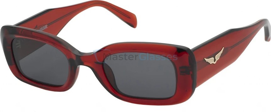   ZADIG VOLTAIRE SZV372 0AGN,  TRANSP.RED, SMOKE