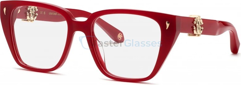  ROBERTO CAVALLI VRC046 09EZ,  SHINY FULL RED, CLEAR