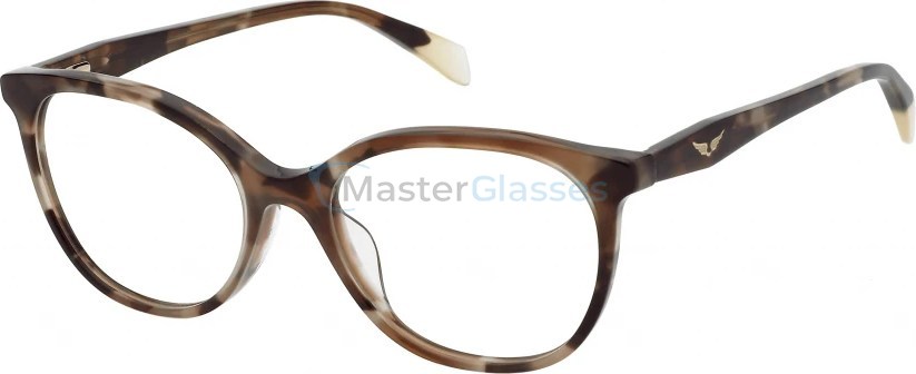  ZADIG VOLTAIRE VZV380 0710,  SHINY BROWN HAVANA, CLEAR