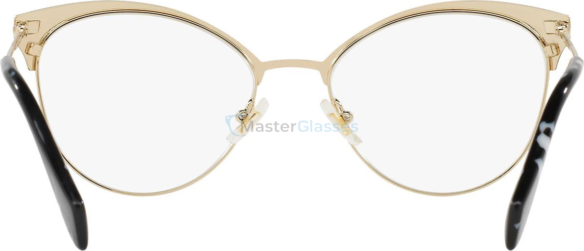  MIU MIU Core Collection MU 50PV 1AB1O1 Pale Gold/mt Black/black