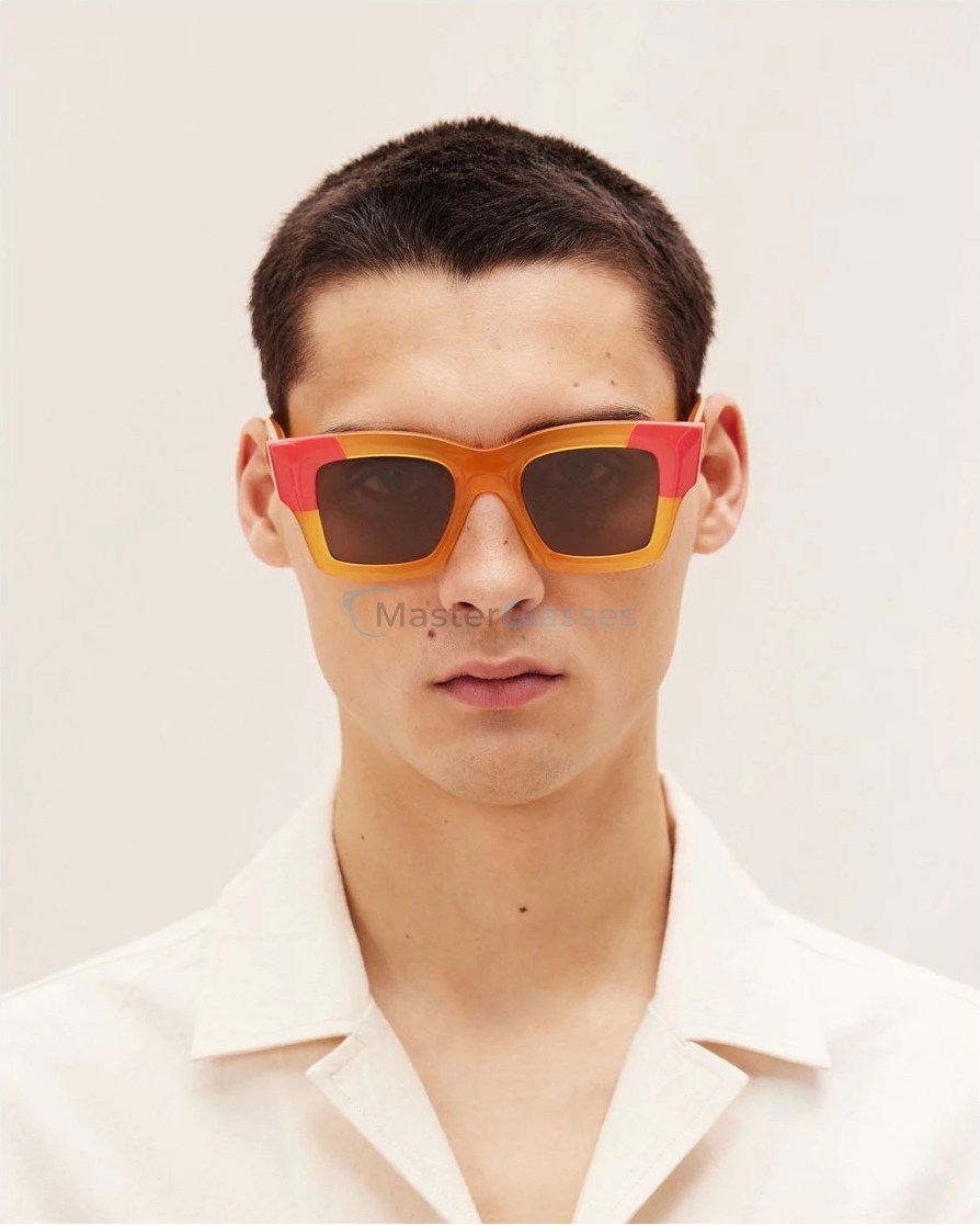   JACQUEMUS BACI,  MULTI ORANGE, BROWN