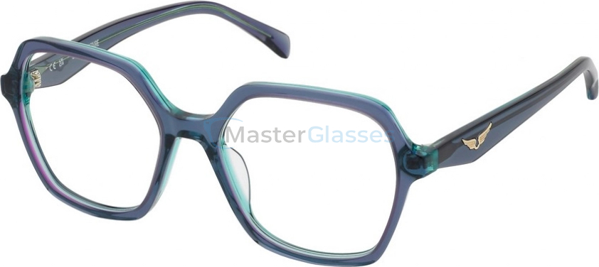  ZADIG VOLTAIRE VZV392 9DD,  SHINY MULTILAYER BLUE, CLEAR