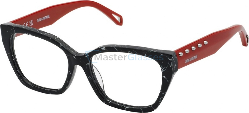  ZADIG VOLTAIRE VZV399 869,  MARBLED BLACK, CLEAR
