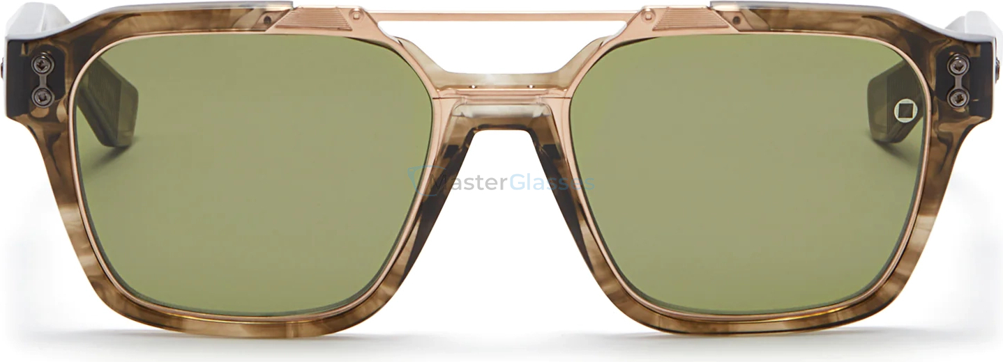 Солнцезащитные очки AKONI DISCOVERY GRN - GLD, цвет GREEN TORTOISE SWIRL - BRUSHED WHITE GOLD, DARK OLIVE