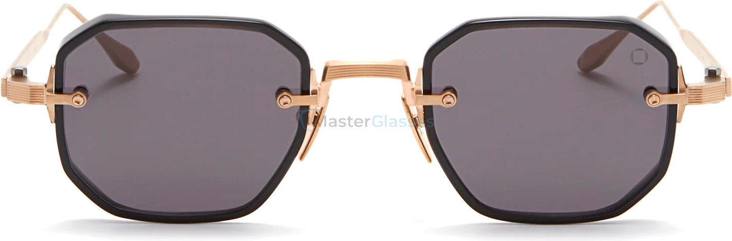   AKONI JUNO-TWO GLD - BLK,  BRUSHED WHITE GOLD - BLACK CRYSTAL, DARK GREY