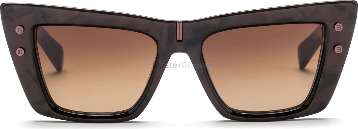   BALMAIN B-EYE BRN - GLD,  LEATHER BROWN - WHITE GOLD, DARK BROWN TO LIGHT BROWN