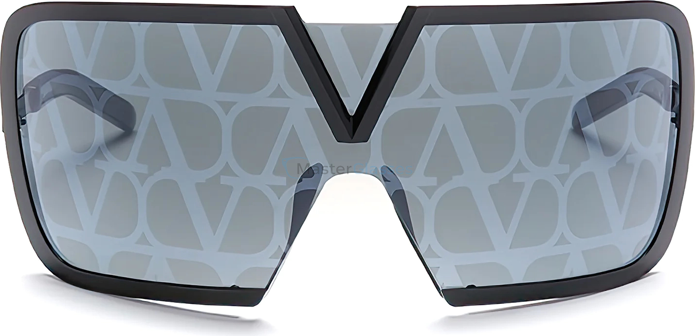   VALENTINO V-ROMASK BLK - BLK,  BLACK IRON - BLACK, DARK GREY - BLACK FLASH MIRROR MONOGRAM PATTERN