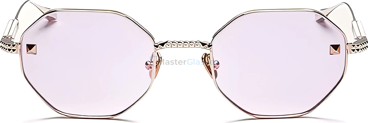   VALENTINO V-STUD GLD,  WHITE GOLD, CLEAR