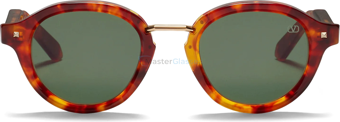   VALENTINO V-ESSENTIAL-IV TRT - GLD,  HONEY TORTOISE - V LIGHT GOLD, DARK GREEN