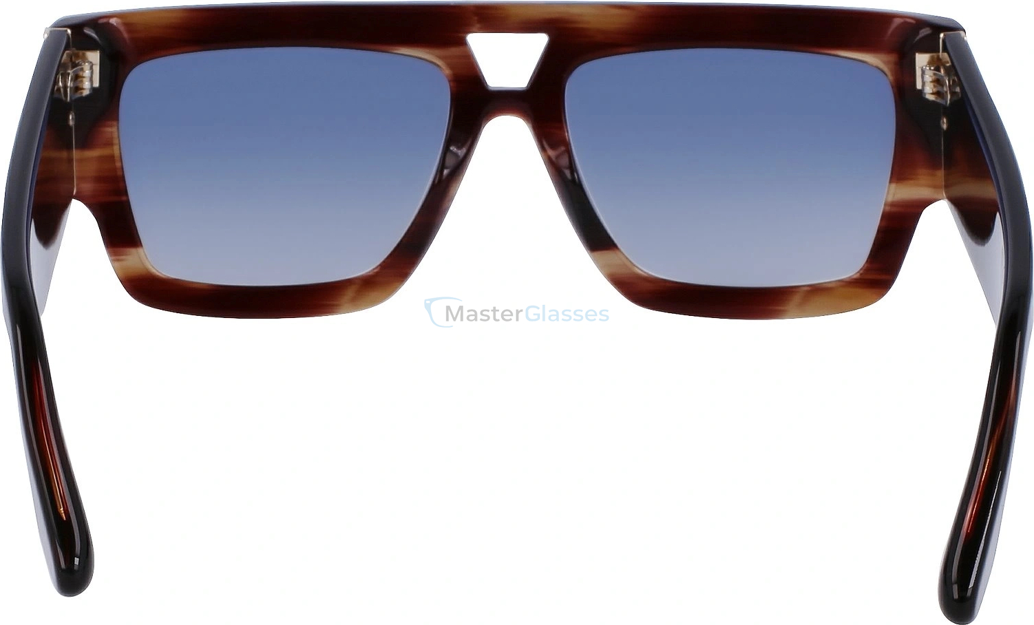   VICTORIA BECKHAM VB651S 227,  DARK BROWN HORN, BLUE