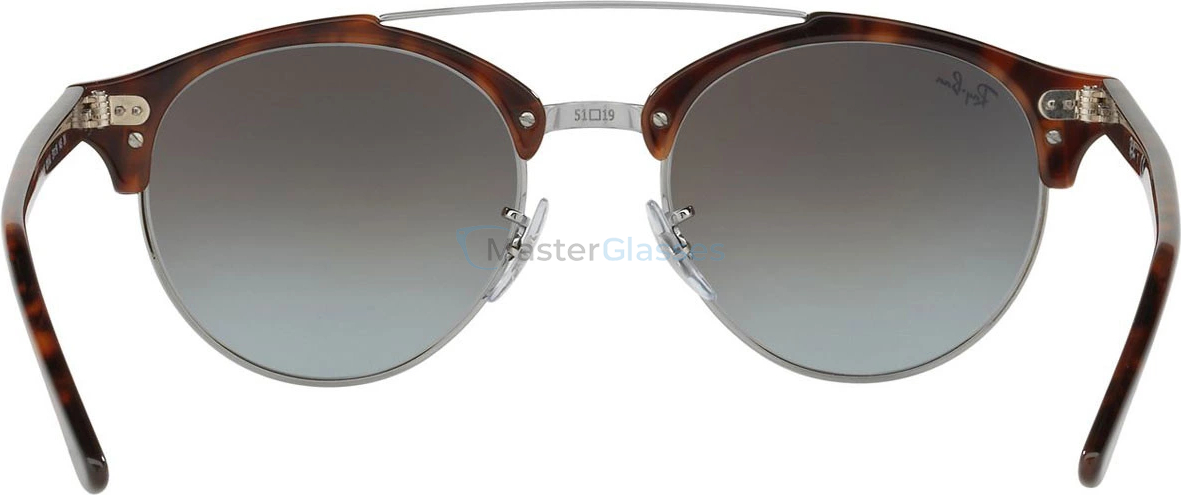 �������������� ���� Ray-Ban Clubround Doublebridge RB4346 62519J Shiny Red Havana