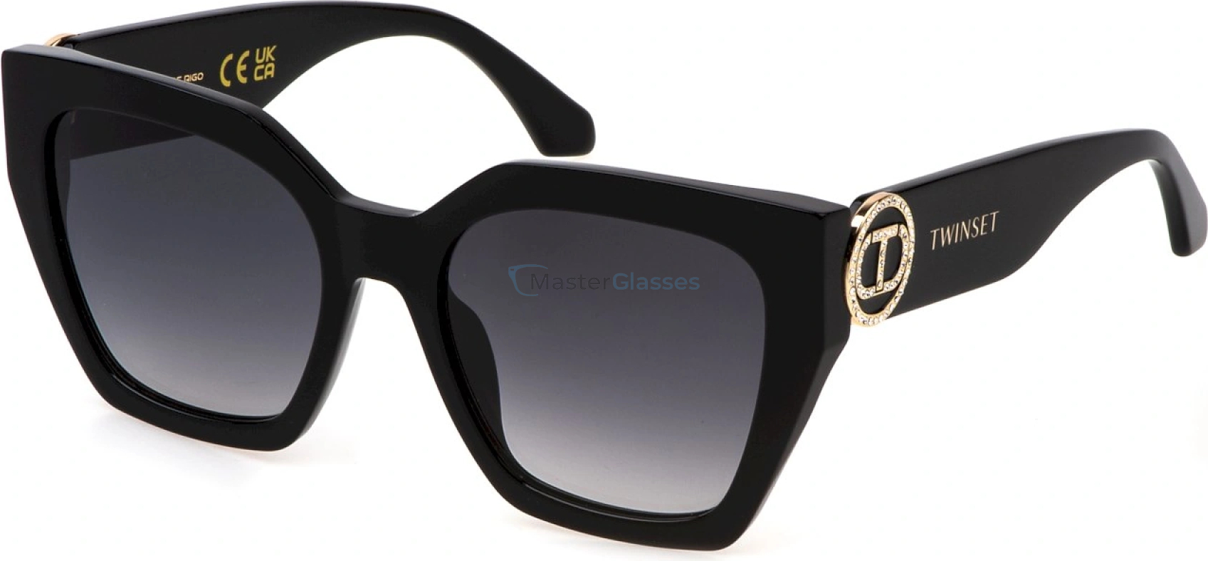   TWINSET STW058S 700Y,  SHINY BLACK, BLUE GRADIENT