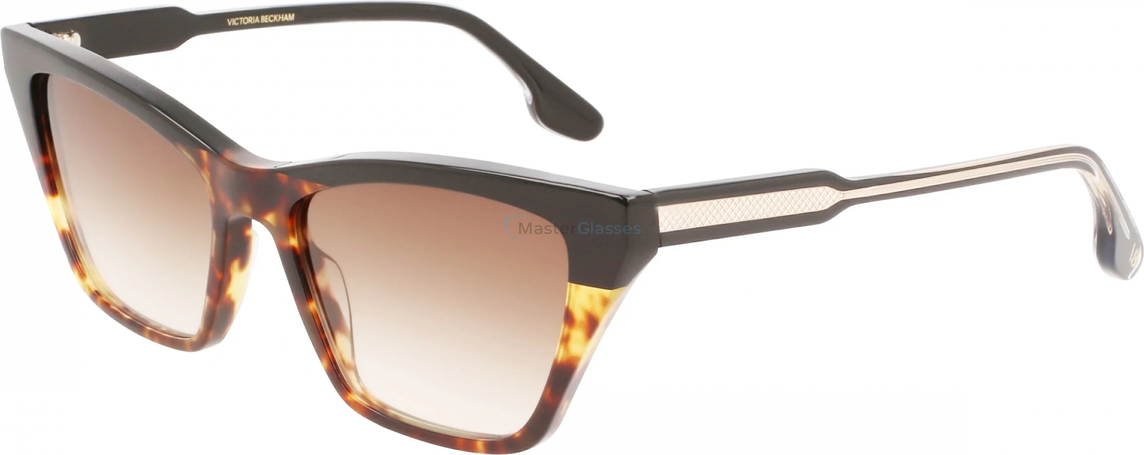   VICTORIA BECKHAM VB638S 5,  BLACK-TORTOISE, LIGHT BROWN GRADIENT