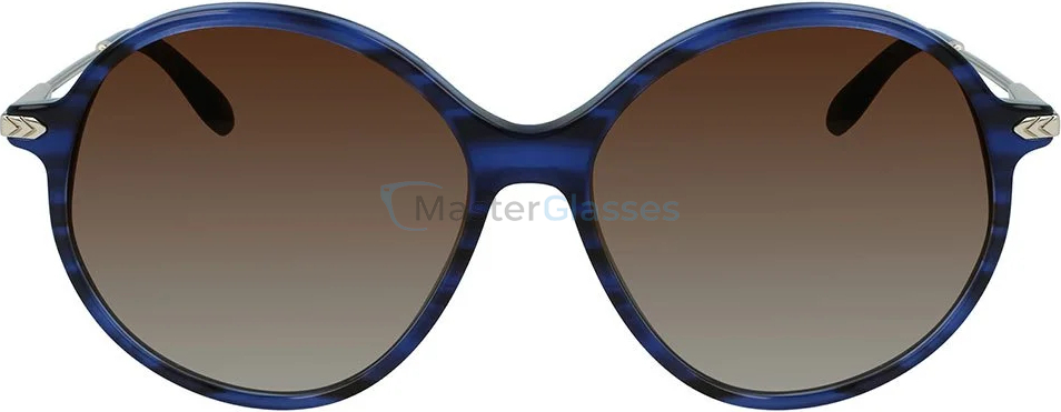   VICTORIA BECKHAM VB632S 419,  STRIPED BLUE, GRADIENT HONEY