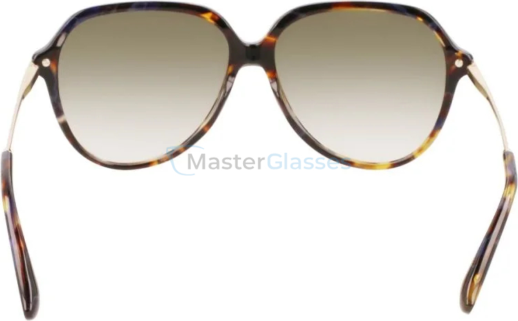   VICTORIA BECKHAM VB637S 418,  HAVANA BLUE, GRADIENT GREEN