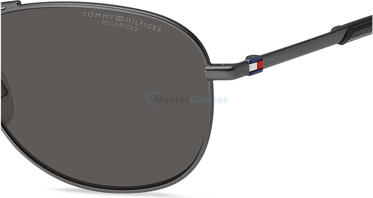   TOMMY HILFIGER TH 2023/S R80,  MATTE DARK RUTHENIUM, GREY POLARIZED