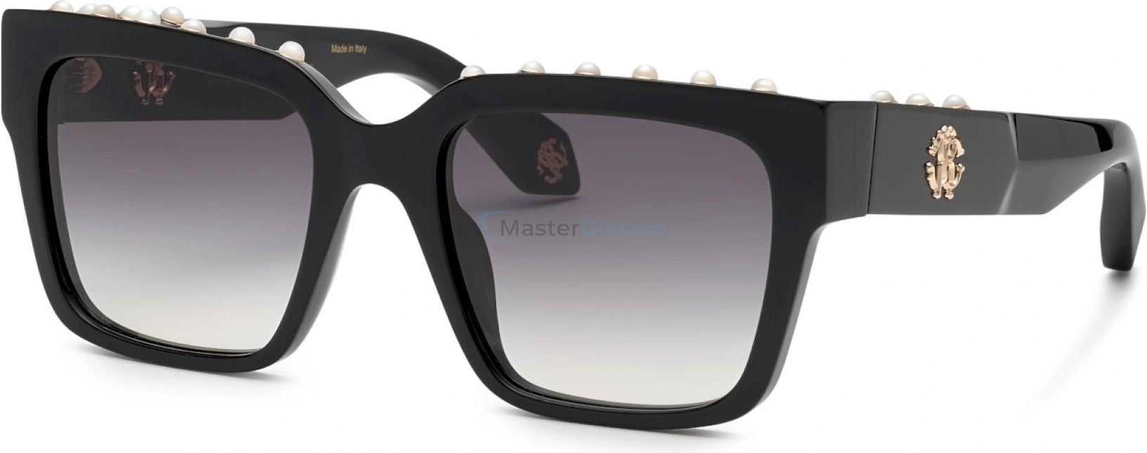   ROBERTO CAVALLI SRC040S 700Y,  SHINY BLACK, SMOKE GRADIENT