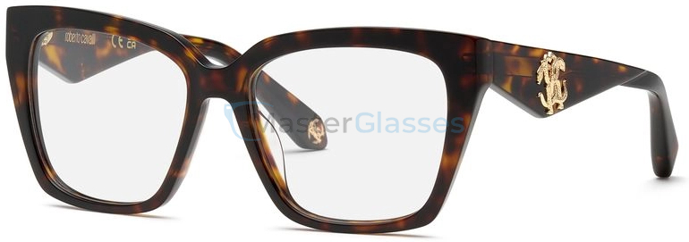  ROBERTO CAVALLI VRC112 743,  SHINY BROWN/YELLOW HAVANA, CLEAR