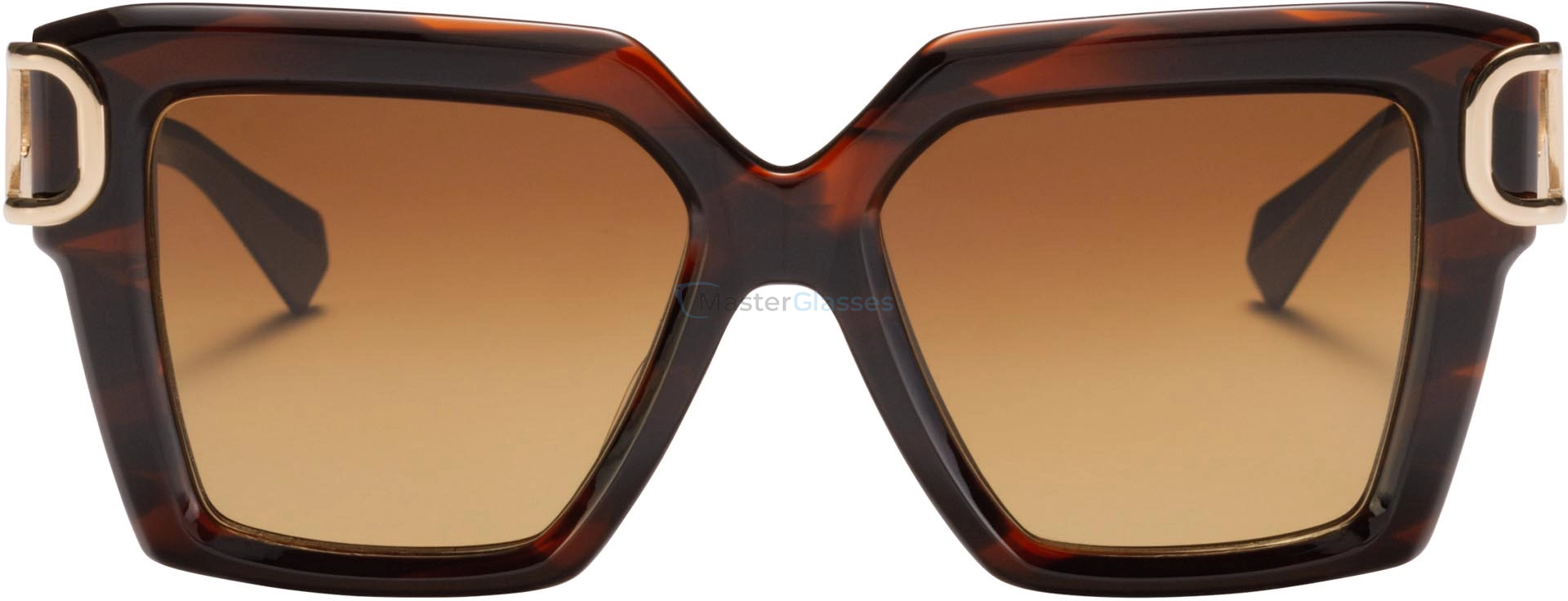   VALENTINO V - UNO BRN - GLD,  TRANSLUCENT BROWN SWIRL - WHITE GOLD, DARK BROWN TO LIGHT BROWN