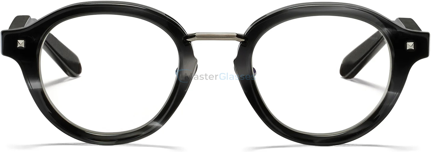  VALENTINO V - ESSENTIAL - IV BLK - BLK,  BLACK SWIRL - BLACK RHODIUM, CLEAR LENSES