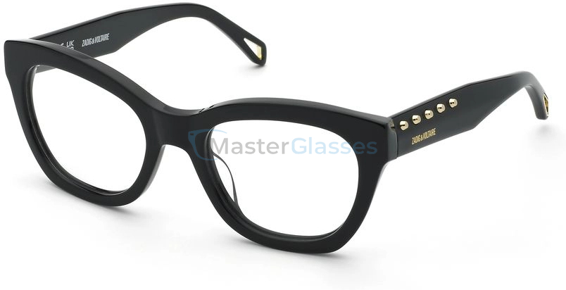  ZADIG VOLTAIRE VZV430 700,  SHINY BLACK, CLEAR