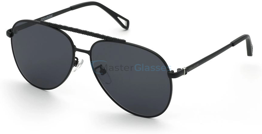   ZADIG VOLTAIRE SZV415 531,  TOTAL SEMI MATT BLACK, SMOKE