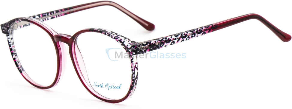  NORTH OPTICAL NO1027,  BURGUNDY, CLEAR