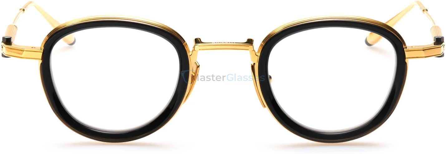  AKONI AGILE GLD - BLK,  YELLOW GOLD - BLACK CRYSTAL, CLEAR LENSES