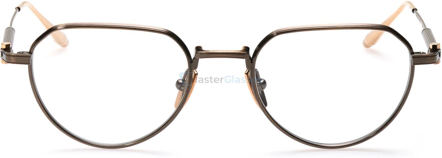  AKONI ARTEMIS GLD - GLD,  ANTIQUE 12K GOLD W/BRUSHED 12K GOLD, CLEAR LENSES