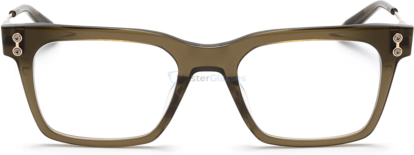  AKONI KEPLER OLV - GLD,  OLIVE - BRUSHED WHITE GOLD, CLEAR LENSES