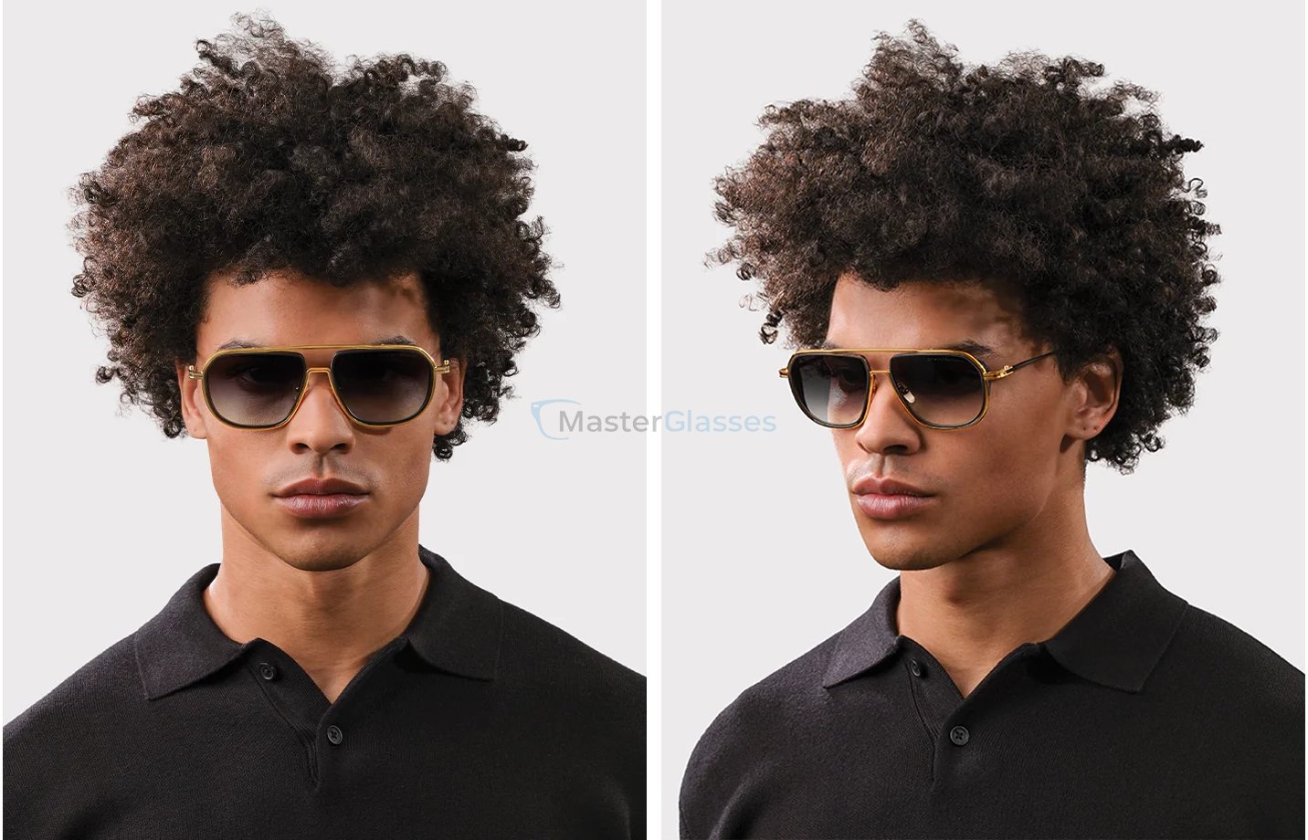   DITA INTRACRAFT 01,  Yellow Gold - Black Iron, Grey to Clear Gradient