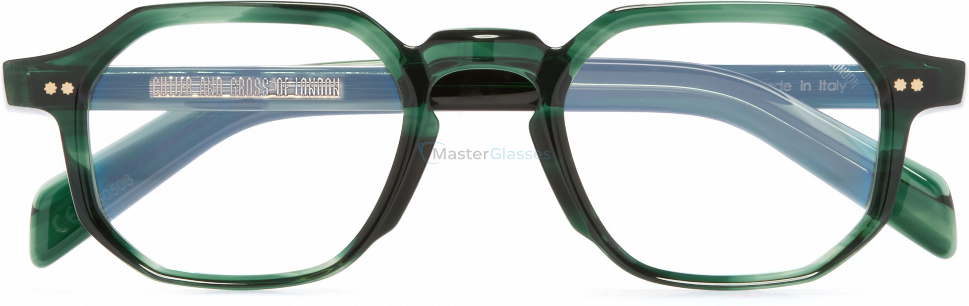  CUTLER GROSS CGOP-GR11 03,  STRIPED DARK GREEN, CLEAR