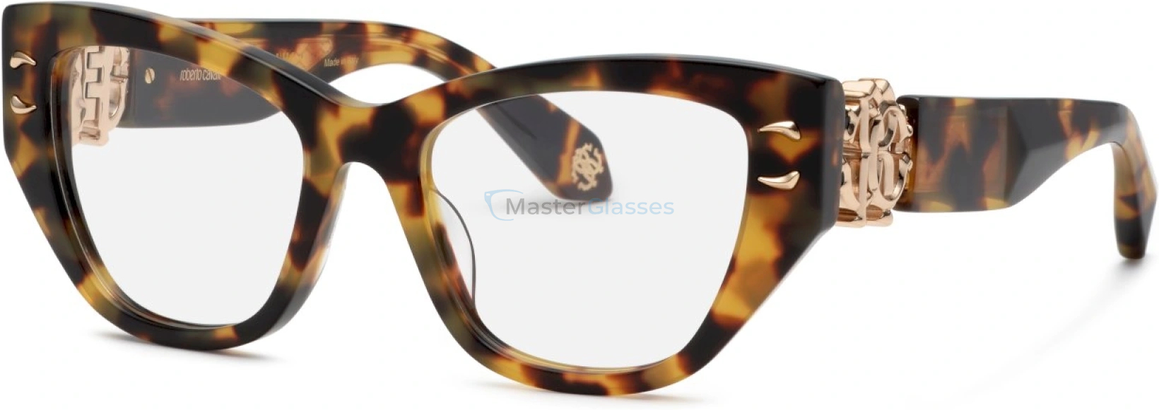  ROBERTO CAVALLI VRC075M 777,  BROWN/HONEY HAVANA, CLEAR