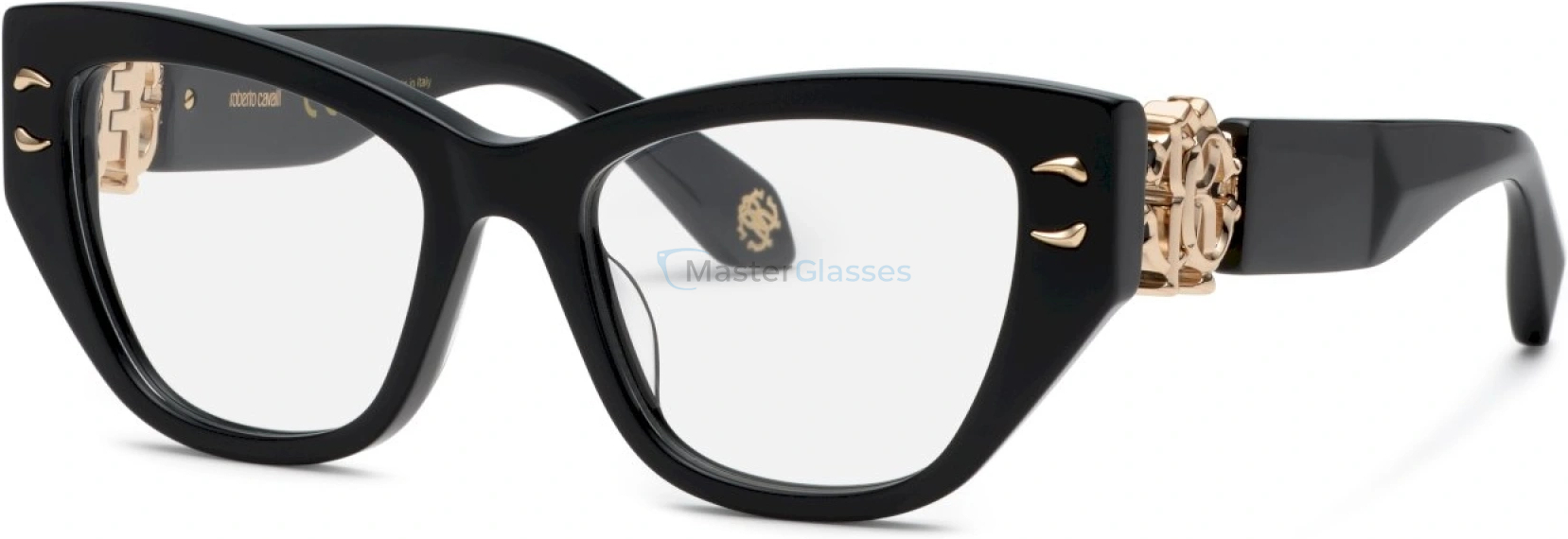  ROBERTO CAVALLI VRC075M 700,  SHINY BLACK, CLEAR