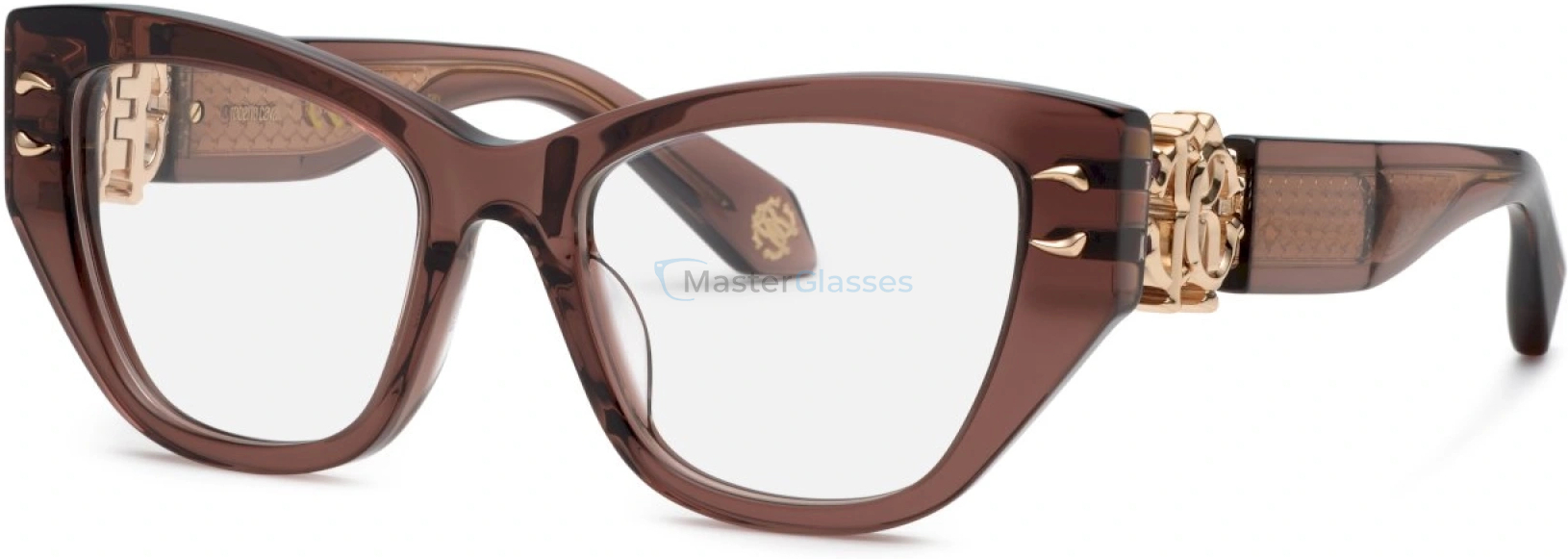  ROBERTO CAVALLI VRC075M 6ME,  SHINY TRANSP.BROWN, CLEAR